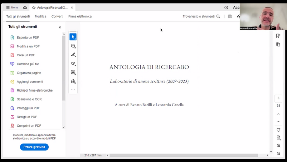Incontro 3. "Antologia di RicercaBO. Laboratorio di nuove scritture (2007-2023)" (Manni, 2024)